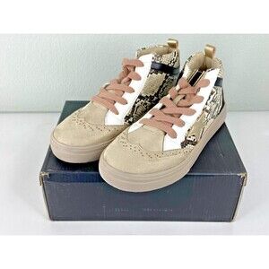 Shu Shop Girls Sneaker High Top Snakeskin Print Star NWT